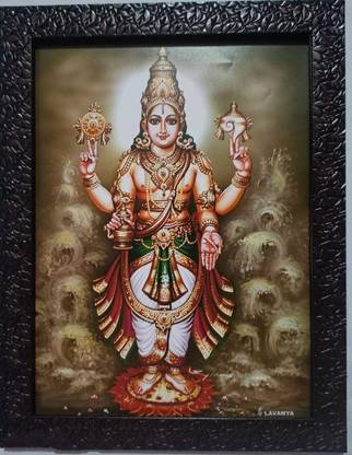 VGS MARKETINGS God Sri Dhanvantari / Dhanvanatri ( God of Health ) Photo Religious Frame