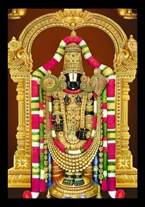 DIGITOUCH DESIGN God Tirupati Balaji Photo Frame,Lord Venkateswara,small size, 8x6 inches Religious Frame