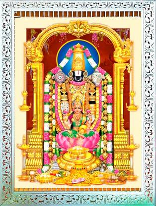 SUNINOW 5D Tirupati balaji photo frame ( 12 x 16 inch ) Religious Frame