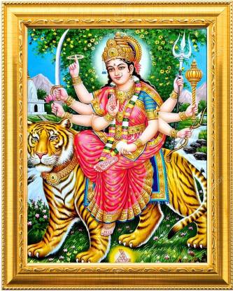 NDFRAME sherawali mata/DURGA MAA/ nav durga Photo Frame Laminated 9 ...