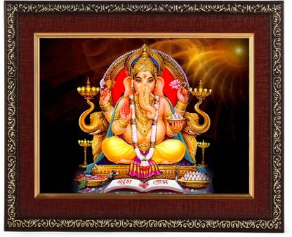 PrintShare Religious Image of Bhagwan Ganesh Religious Frame