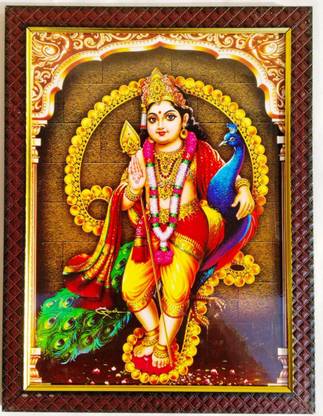 TTD STORE MURUGA WITH PEACOCK Religious Frame