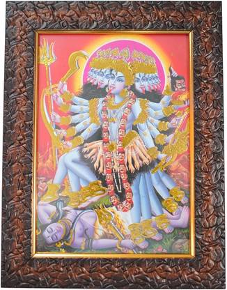 Dharmikk Maa Kali ji | Hindu Bhagwan Devi Devta Photo Frame Religious Frame