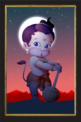 PRANVIGIFTS PHOTO FRAME WITH BAL HANUMAN IMAGE Religious Frame