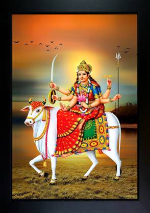 CrowdHall Umiya Maa Photo Frame | Umiya Mata Photo ( 10x13.5IN ) Religious Frame