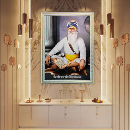 Singh Mart Sikh Guru Baba Deep Singh Ji (12*16) Religious Frame