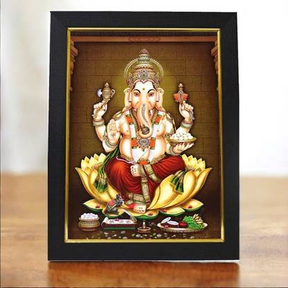 DIGITOUCH DESIGN God Ganesh/Vinayagar Photo Frame 18"x12" inch Religious Frame
