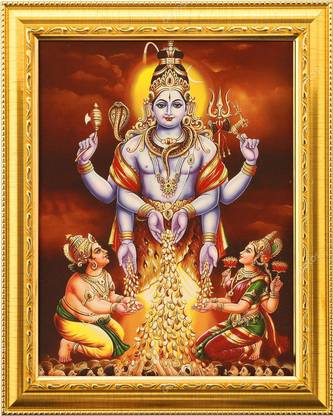 NDFRAME Kuber Lakshmi Kubera Lakshmi Kuber Laxmi photo frame Religious Frame