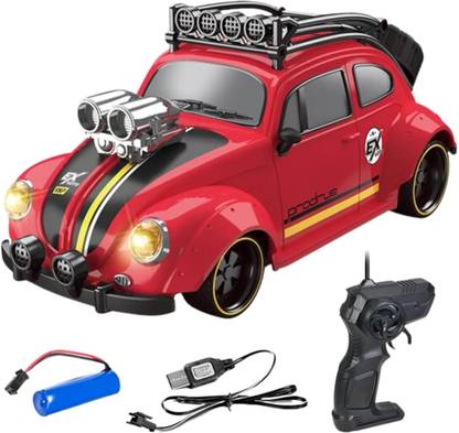 Kidoyz Remote Control Vintage Retro Refitting Hot Rod Car with Light & Music for Kids