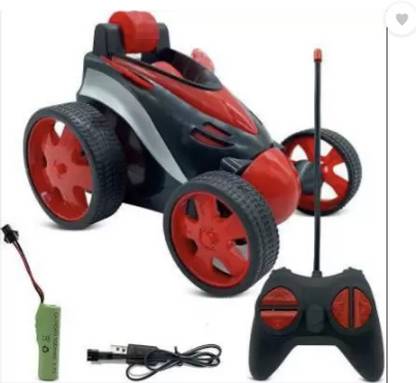 Tenmar RC Cars Stunt Car, Double Sided Rotating 360 Flips Vehicles (Red)