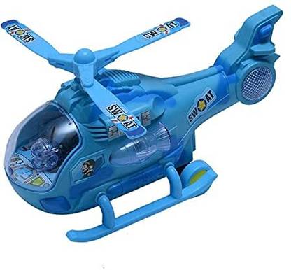 Banke Ji Electric Helicopter Without Remote 360 Degree Rotation Musical and 3D Lights Toy