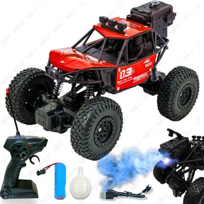 Toyco Rock Crawler 1:16 Offroad Monster RC Car with Smoke Function & Rechargeable Car