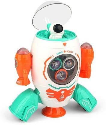mega star Dancing Space Robot with Lights & Music Toys for Kids, Space Rocket Musical Toy