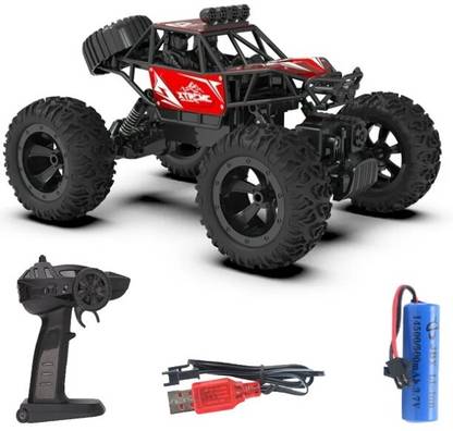 CADDLE & TOES Remote Controlled Rock Crawler RC Monster Truck, 4 Wheel Drive, 1:18 Scale