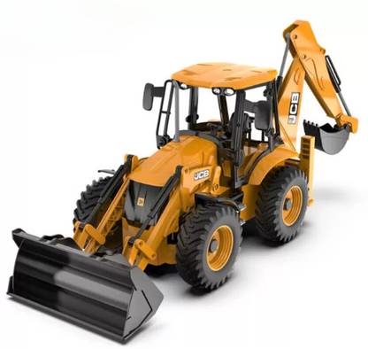 MTOYS 1-Pcs 2in1 Unbreakable Pull Back JCB Construction Loader Truck Vehicle Toy for