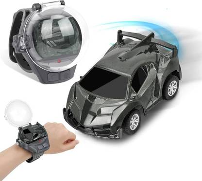 Bestie Toys Mini Remote Control Car Watch Toys, 2.4 GHz Cartoon RC Watch Racing Car(Grey)