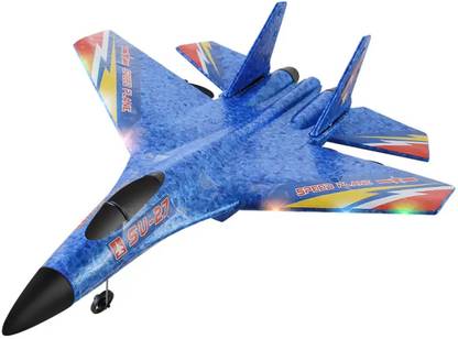 FLYSKY RC Fighter Plane SU-35, 2.4Ghz 6-axis Gyro RC Airplane with Light Strip