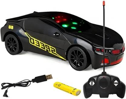 3 Jokers 3D Light Remote Control Famous Car for Kids Stylish Car Remote Cntrl 4 Funcation