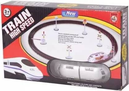 niveeka High-Speed Battery Operated Bullet Train Toy Set Game with Tracks N8
