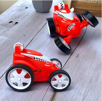 Gurukrupa Guru krupa 360 Small Stunt Car Rechargeable with C Type USB Cable (RED)