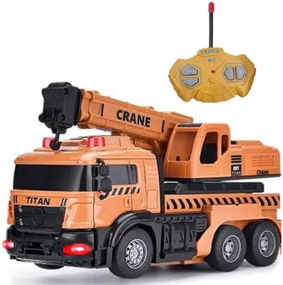 HALO NATION Remote Control Crane Mobile Tower Crane Grab Loader - 4 Channel RC Crane Truck