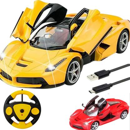 SMCD Opening Door Ferrari Super Racing Car with LED Light RC Car- Color may vary