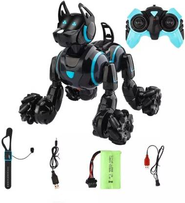 DROPANY Stunt Robot Dog Sensorm,RC Remote Control Stunt Robot Dog Toy,Light,Sounds