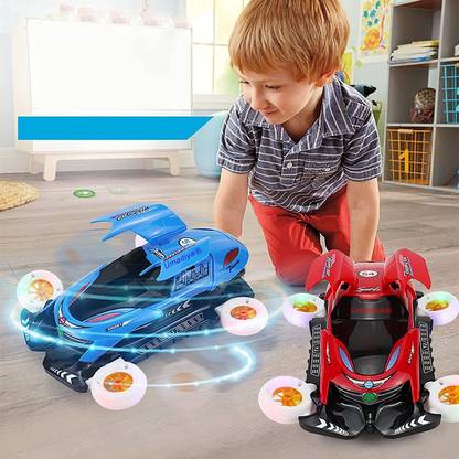 Patly Car 360° Rotation with Door Open Sound & Light Deformation Light Music Toys