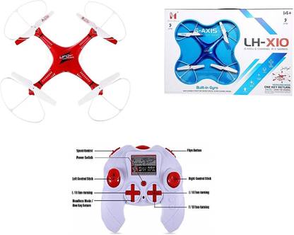 SHAILRON Drone LH-X10 2.4G 6-Axis Built-in Gyro 4CH Drone without camera (Color May Vary)