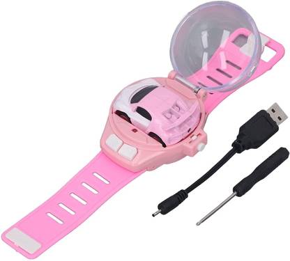 Ji And Ja Mini Remote Control Car Watch 98.4ft Distance Silicone Strap Wrist Racing Toy