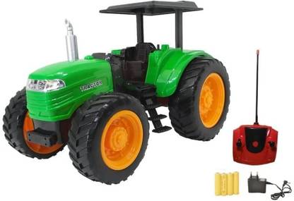 DROPANY Rc Tractor Big Remote Control Farm Tractor Truck Toy with Light & Sound kids