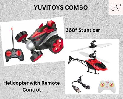YUVITOYS Combo - 360° Stunt car & Helicopter with Remote control
