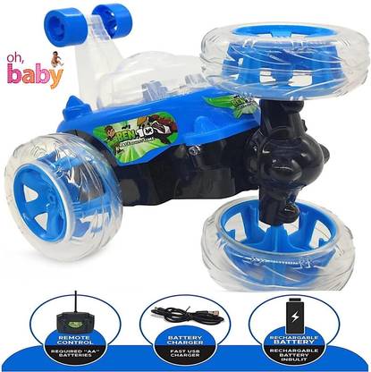 Acsmart 360" Stunt Rolling Rechargeable Car with light and music
