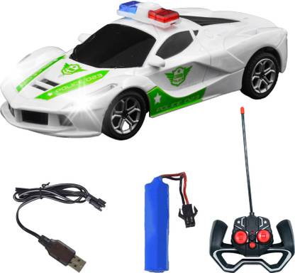 WISHKEY Rechargeable Remote Control Police Car with Lights, Super Cool High Speed,Stylish Look & Modern Design-RC Vehicle Toy for Kids