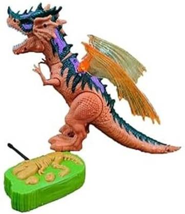 PRANCING UNICORN RC Dragon Wings Robot with Flap Wing, Lights & Spray Action Toy