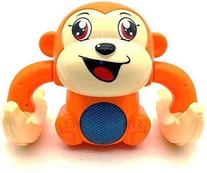 SBIT GPS POINT Banana Monkey Musical Light Jumping Flip Monkey. 360° Rotational flip