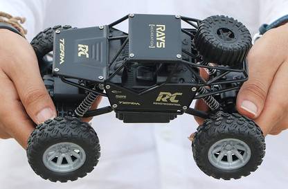 Pushpa Speed Rock Monster Truck Rechargeable Car with Pistol Remote Control ( Red )