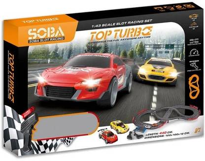 ROSAIRES Soba Slot Car Hand-Operate Track Car Stainless Steel Track Set Racing Race Track