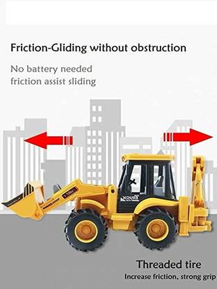 RQPFAB JCB Exclusive Construction toy unbreakable 180 degree rotating toy