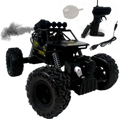 Aavkar creation Off Roader Back Car 4x4 With Mist Smoke And Fully Remote Controlled