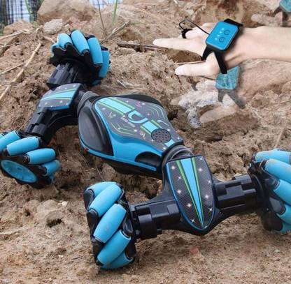 Magicwand R/C Rechargeable 4WD Gesture Controlled 360°Twisting Traverse Off-Road All-Terrain Vehicle with Lights & Music