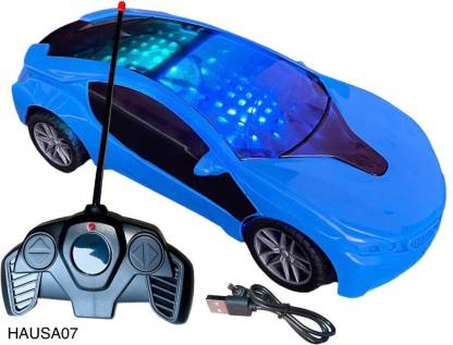 HAUSA07 Chargeable 3D Remote Control Lighting Famous Car for 3+ Years Kids