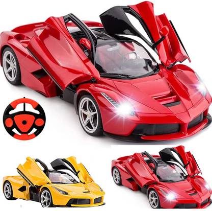 Kidz N Toys Remote Controlled Rechargeable Super Car with Opening Doors and LED Headlight