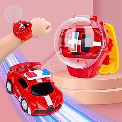 BELOXY Mini Police Remote Control Car Watch Toys, 2.4 GHz Cute Wrist Racing Car Watch