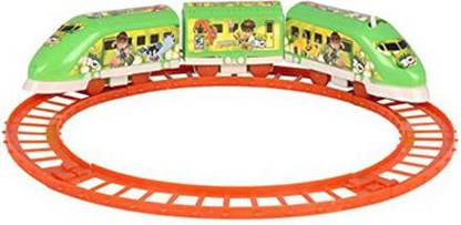 Red Champion Bullet Train Ben10 Alien Force Train Set with Track & Battery Operated Function