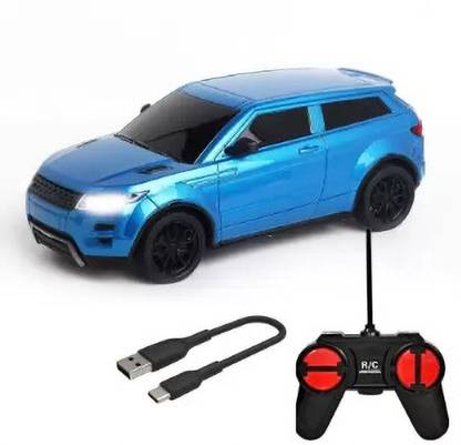Tenmar Mini 1:24 Scale Rechargeable Remote Control car with Battery (BLUE)