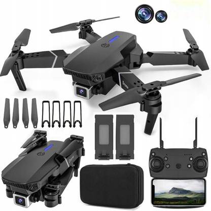 DRONE E88 Pro 4K Camera Foldable with 1080P FPV Live Video, Gesture Selfie & 3D Flips 5.2 GHz AM3+ 2 Core Processor Designed for Workstation