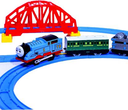 VIDGY Real Sound Train Track Set Battery Operated Mini Tomass Train