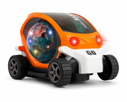 Nappi Ninjas 360° Musical Light Car Toy Flashing Lights & Music | Random Color (Pack of 1)