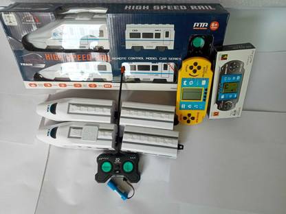 Kmc kidoz Combo Video Game POP Fun Brick Game & High Speed Rechargeable Train